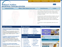 Tablet Screenshot of kahlertregionalcancer.org